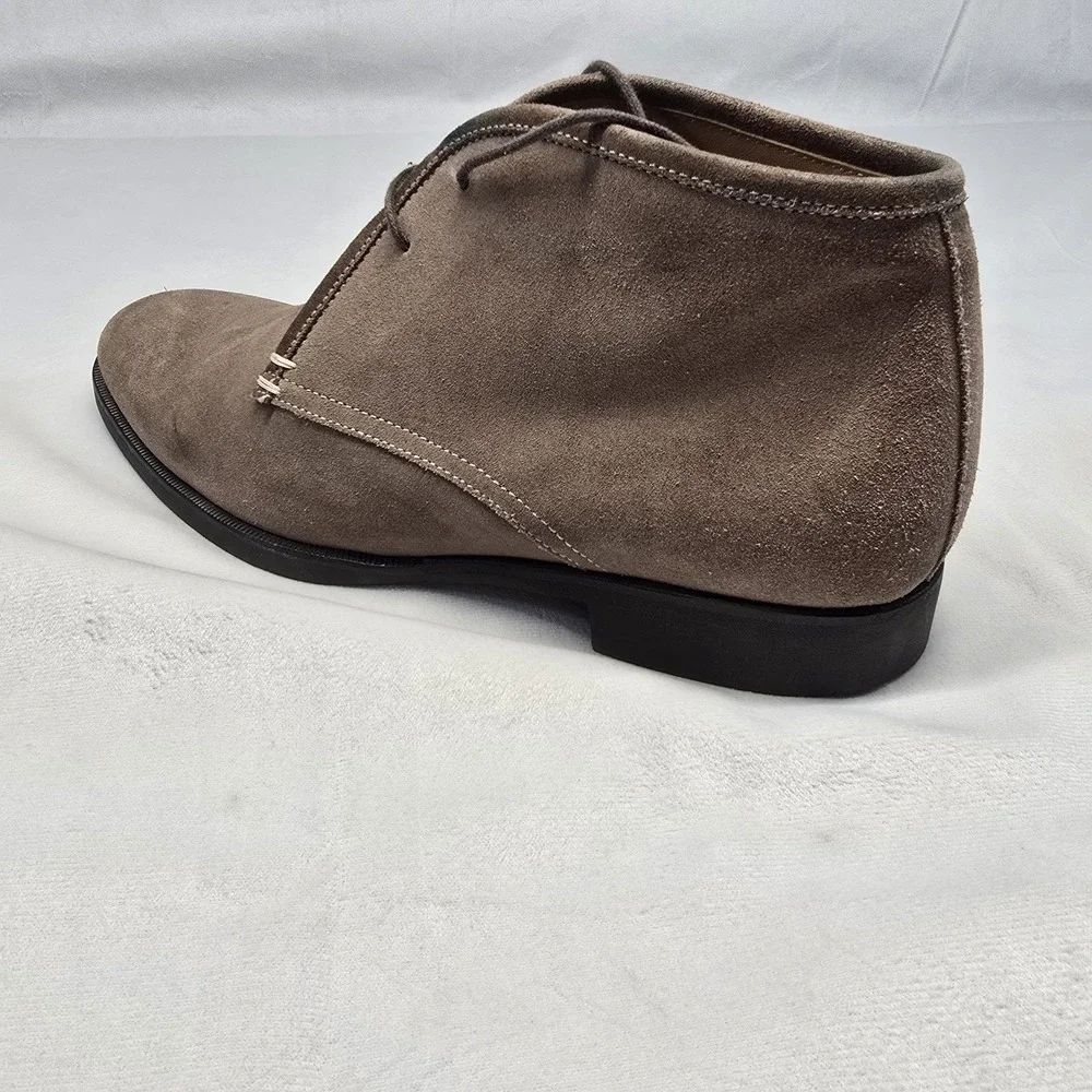 Di Bianco Suede Chukka Boots Men Size 8.5 Made In Italy Brown‎
